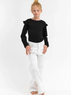 GATE Bawełniana koszulka z falbankami|Dzieci Dziewczynki·Koszulki I Topy