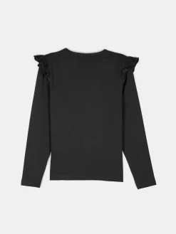 GATE Bawełniana koszulka z falbankami|Dzieci Dziewczynki·Koszulki I Topy