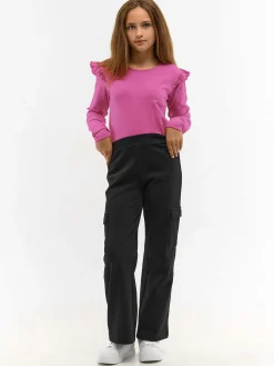 GATE Bawełniana koszulka z falbankami|Dzieci Dziewczynki·Koszulki I Topy