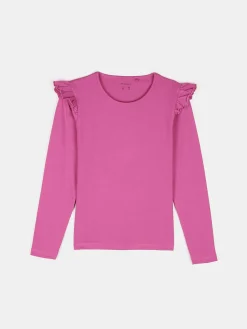 GATE Bawełniana koszulka z falbankami|Dzieci Dziewczynki·Koszulki I Topy