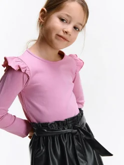 GATE Bawełniana koszulka z falbankami|Dzieci Dziewczynki·Koszulki I Topy