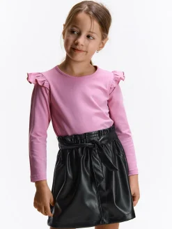 GATE Bawełniana koszulka z falbankami|Dzieci Dziewczynki·Koszulki I Topy