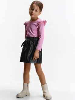 GATE Bawełniana koszulka z falbankami|Dzieci Dziewczynki·Koszulki I Topy