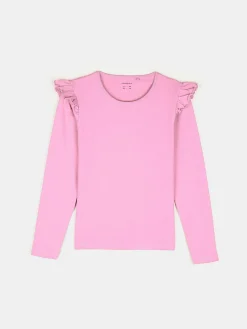 GATE Bawełniana koszulka z falbankami|Dzieci Dziewczynki·Koszulki I Topy