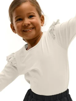 GATE Bawełniana koszulka z falbankami|Dzieci Dziewczynki·Koszulki I Topy