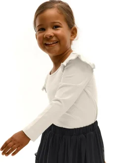 GATE Bawełniana koszulka z falbankami|Dzieci Dziewczynki·Koszulki I Topy