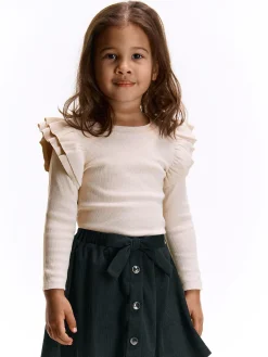 GATE Bawełniana koszulka z falbankami|Dzieci Dziewczynki·Koszulki I Topy