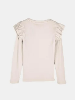 GATE Bawełniana koszulka z falbankami|Dzieci Dziewczynki·Koszulki I Topy