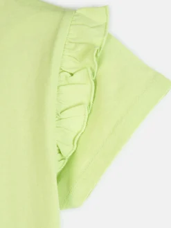 GATE Bawełniana koszulka z falbankami|Dzieci Dziewczynki·Koszulki I Topy