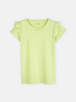 GATE Bawełniana koszulka z falbankami|Dzieci Dziewczynki·Koszulki I Topy