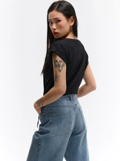 GATE Bawełniana koszulka z foliowym nadrukiem| Koszulki I Topy·Koszulki|Koszulki I Topy·Koszulki Z Nadrukiem