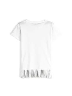 GATE Bawełniana koszulka z frędzlami|Dzieci Dziewczynki·Koszulki I Topy