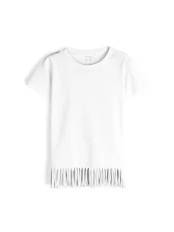 GATE Bawełniana koszulka z frędzlami|Dzieci Dziewczynki·Koszulki I Topy