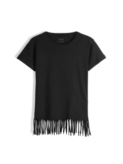 GATE Bawełniana koszulka z frędzlami|Dzieci Dziewczynki·Koszulki I Topy
