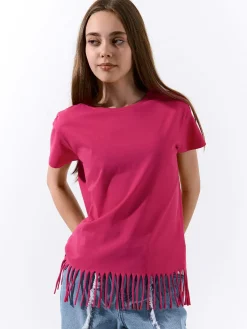 GATE Bawełniana koszulka z frędzlami|Dzieci Dziewczynki·Koszulki I Topy