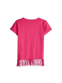 GATE Bawełniana koszulka z frędzlami|Dzieci Dziewczynki·Koszulki I Topy