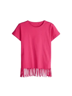 GATE Bawełniana koszulka z frędzlami|Dzieci Dziewczynki·Koszulki I Topy