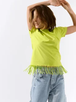 GATE Bawełniana koszulka z frędzlami|Dzieci Dziewczynki·Koszulki I Topy