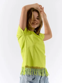 GATE Bawełniana koszulka z frędzlami|Dzieci Dziewczynki·Koszulki I Topy