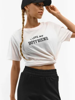 GATE Bawełniana koszulka z haftem| Koszulki I Topy·Koszulki|Koszulki I Topy·Koszulki Z Nadrukiem