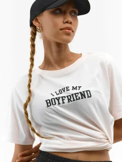 GATE Bawełniana koszulka z haftem| Koszulki I Topy·Koszulki|Koszulki I Topy·Koszulki Z Nadrukiem