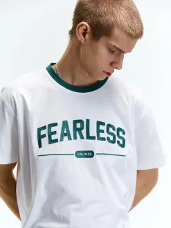 GATE Bawełniana koszulka z haftem| Koszulki·Koszulki ☀️|Koszulki·Koszulki Z Nadrukiem