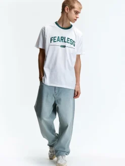 GATE Bawełniana koszulka z haftem| Koszulki·Koszulki ☀️|Koszulki·Koszulki Z Nadrukiem