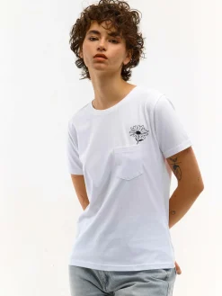 GATE Bawełniana koszulka z kieszenią| Koszulki I Topy·Koszulki|Koszulki I Topy·Koszulki Z Nadrukiem