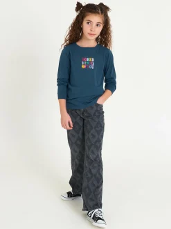 GATE Bawełniana koszulka z kolorowym napisem|Dzieci Dziewczynki·Koszulki I Topy