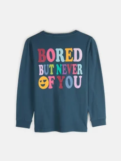 GATE Bawełniana koszulka z kolorowym napisem|Dzieci Dziewczynki·Koszulki I Topy