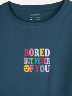 GATE Bawełniana koszulka z kolorowym napisem|Dzieci Dziewczynki·Koszulki I Topy