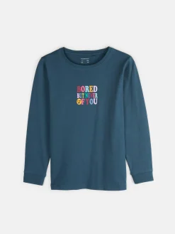 GATE Bawełniana koszulka z kolorowym napisem|Dzieci Dziewczynki·Koszulki I Topy