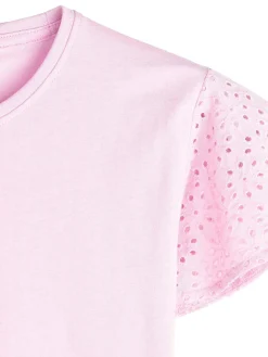 GATE Bawełniana koszulka z koronką|Dzieci Dziewczynki·Koszulki I Topy