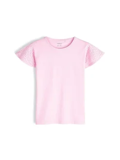 GATE Bawełniana koszulka z koronką|Dzieci Dziewczynki·Koszulki I Topy