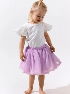 GATE Bawełniana koszulka z koronką|Dzieci Dziewczynki·Koszulki I Topy