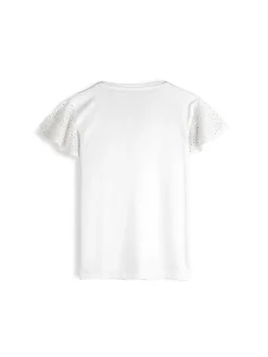 GATE Bawełniana koszulka z koronką|Dzieci Dziewczynki·Koszulki I Topy