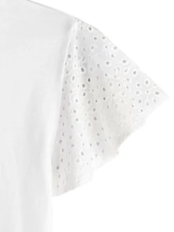 GATE Bawełniana koszulka z koronką|Dzieci Dziewczynki·Koszulki I Topy