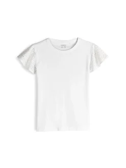 GATE Bawełniana koszulka z koronką|Dzieci Dziewczynki·Koszulki I Topy