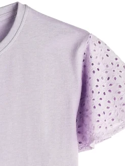 GATE Bawełniana koszulka z koronką|Dzieci Dziewczynki·Koszulki I Topy