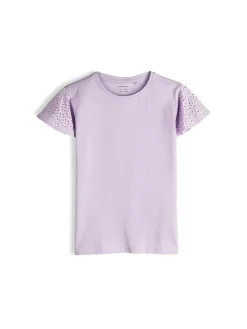 GATE Bawełniana koszulka z koronką|Dzieci Dziewczynki·Koszulki I Topy