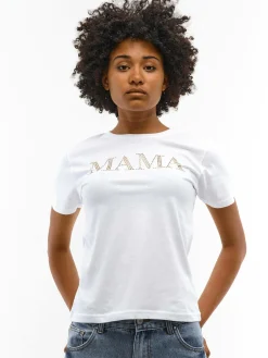 GATE Bawełniana koszulka z kryształkami| Koszulki I Topy·Koszulki Z Nadrukiem|Koszulki I Topy·Koszulki