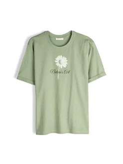 GATE Bawełniana koszulka z nadrukiem| Koszulki I Topy·Koszulki|Koszulki I Topy·Koszulki Z Nadrukiem