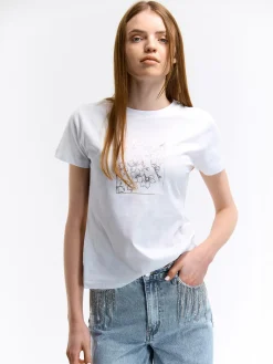 GATE Bawełniana koszulka z nadrukiem| Koszulki I Topy·Koszulki|Koszulki I Topy·Koszulki Z Nadrukiem