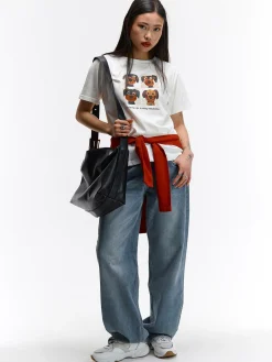 GATE Bawełniana koszulka z nadrukiem| Koszulki I Topy·Koszulki|Koszulki I Topy·Koszulki Z Nadrukiem