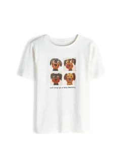 GATE Bawełniana koszulka z nadrukiem| Koszulki I Topy·Koszulki|Koszulki I Topy·Koszulki Z Nadrukiem