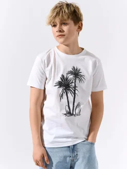 GATE Bawełniana koszulka z nadrukiem|Dzieci Chłopcy·Koszulki