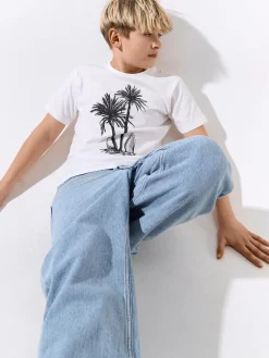 GATE Bawełniana koszulka z nadrukiem|Dzieci Chłopcy·Koszulki