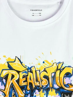 GATE Bawełniana koszulka z nadrukiem|Dzieci Chłopcy·Koszulki