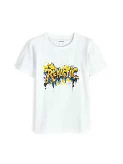 GATE Bawełniana koszulka z nadrukiem|Dzieci Chłopcy·Koszulki