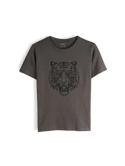 GATE Bawełniana koszulka z nadrukiem|Dzieci Chłopcy·Koszulki